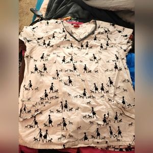 Dickies XL Vet Tech Dog Walking Scrub Top